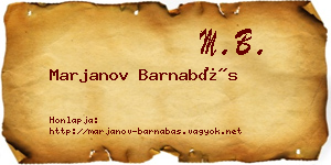 Marjanov Barnabás névjegykártya